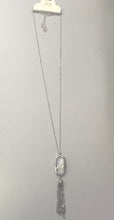 Silver Hexagon Crystal Necklace