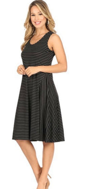 Black Pin Stripe Dress