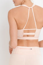 Knotted Peach Outline Racerback Sports Bra