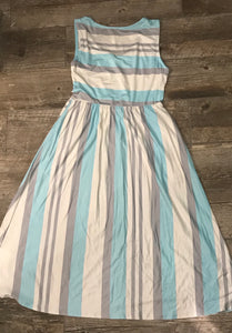Horizontal & Vertical Striped Dress