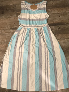 Horizontal & Vertical Striped Dress