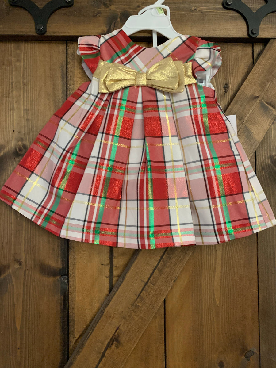 Alexa Plaid Holiday Baby Dress – Just Enough Glam