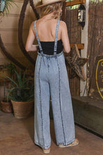 Western Fall Frayed Denim Overall