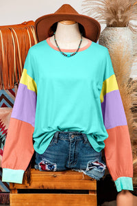 Retro Colorblock Patchwork Top