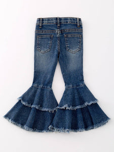 Double Layer Bell-bottom Jeans