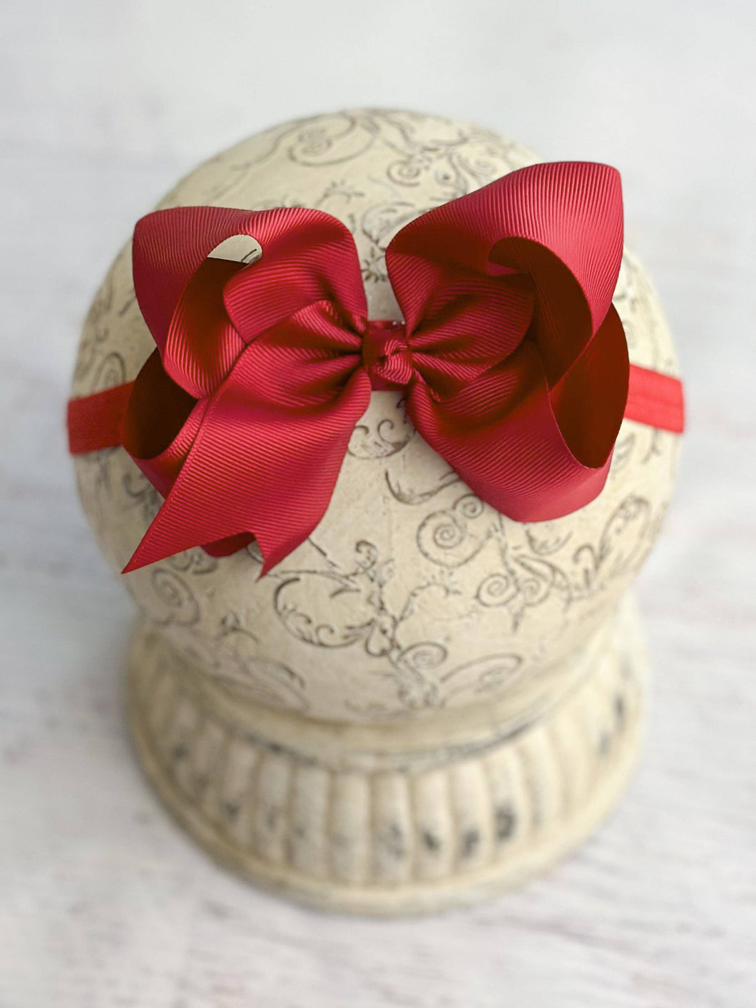 Classic Grosgrain Hair Bow - Satin Headband - 4.5