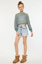 YOUTH HIGH RISE MOM SHORTS