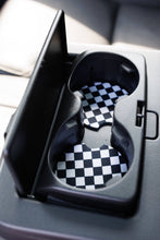 Black & White Checkerboard Car Coasters 2-Pack