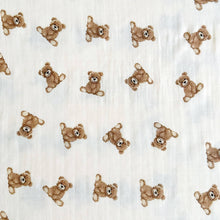 Bamboo Muslin Swaddle Baby Blanket (Teddy Bear)