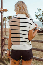 Colorblock Quarter Zip Collar Sweater