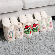 HO HO HO Grinch Soft Home Slippers