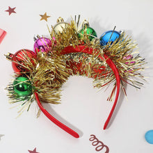 Festive Holiday Ornament Tinsel Headband