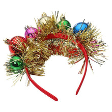 Festive Holiday Ornament Tinsel Headband