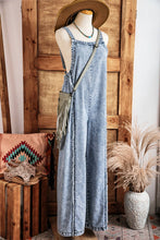 Western Fall Frayed Denim Overall