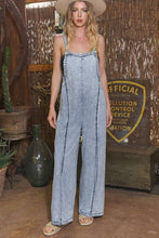 Western Fall Frayed Denim Overall