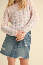 Madelyn CABLE KNIT BOXY CROPPED PULLOVER