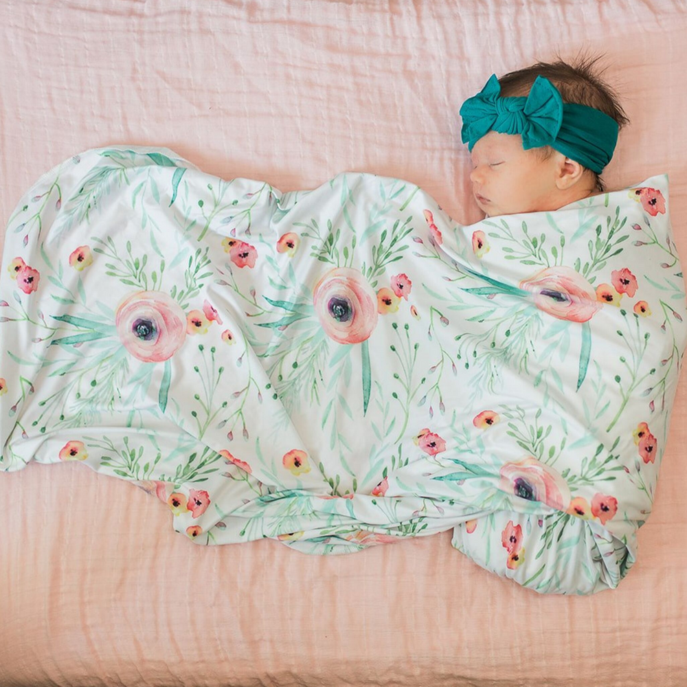 Dolly Lana - Floral Kiss Baby Swaddle Blanket