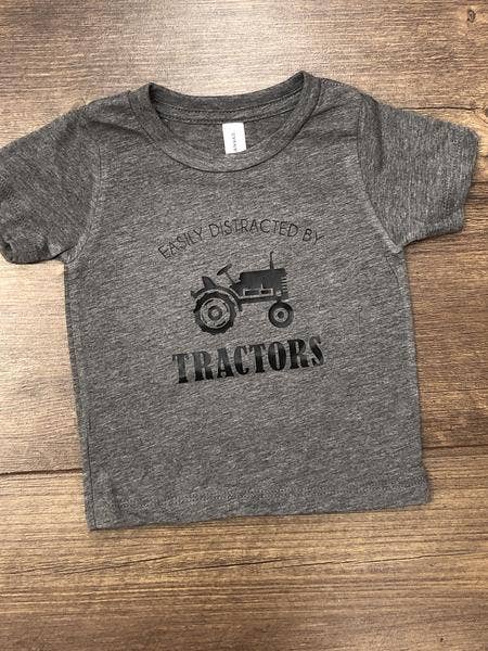 Jena Bug Baby Boutique - Easily Distracted by Tractors Infant/Toddler Tee