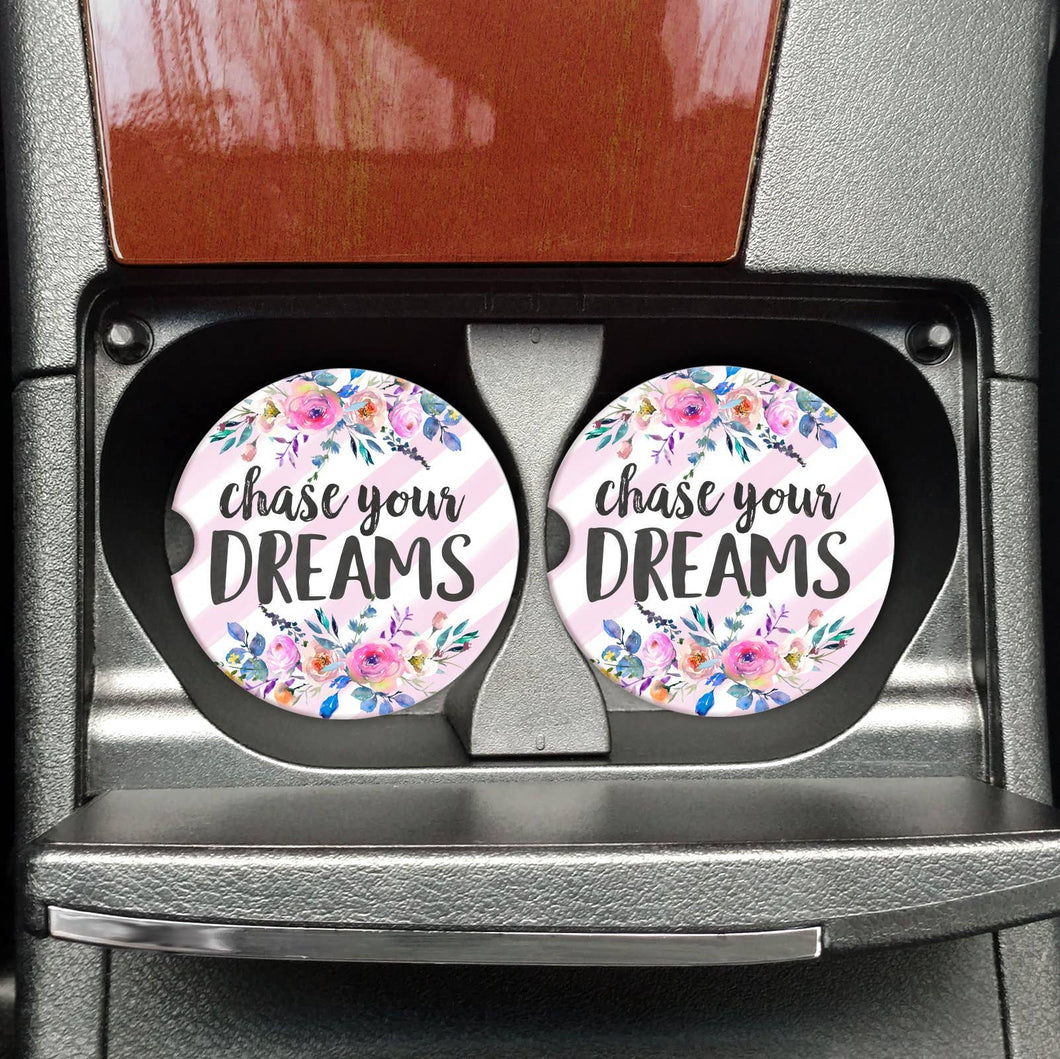 Chase Your Dreams Car Coasters