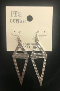 Rose Gold Flipped Triangle Earrings