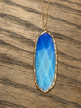 Faceted Pointed Oval Pendant
