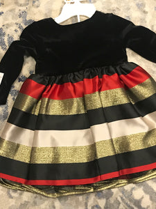 Infant Jaquard Stripe Empire Dress