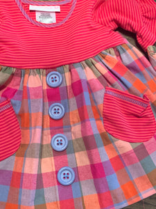 Baby Button Down Plaid Dress