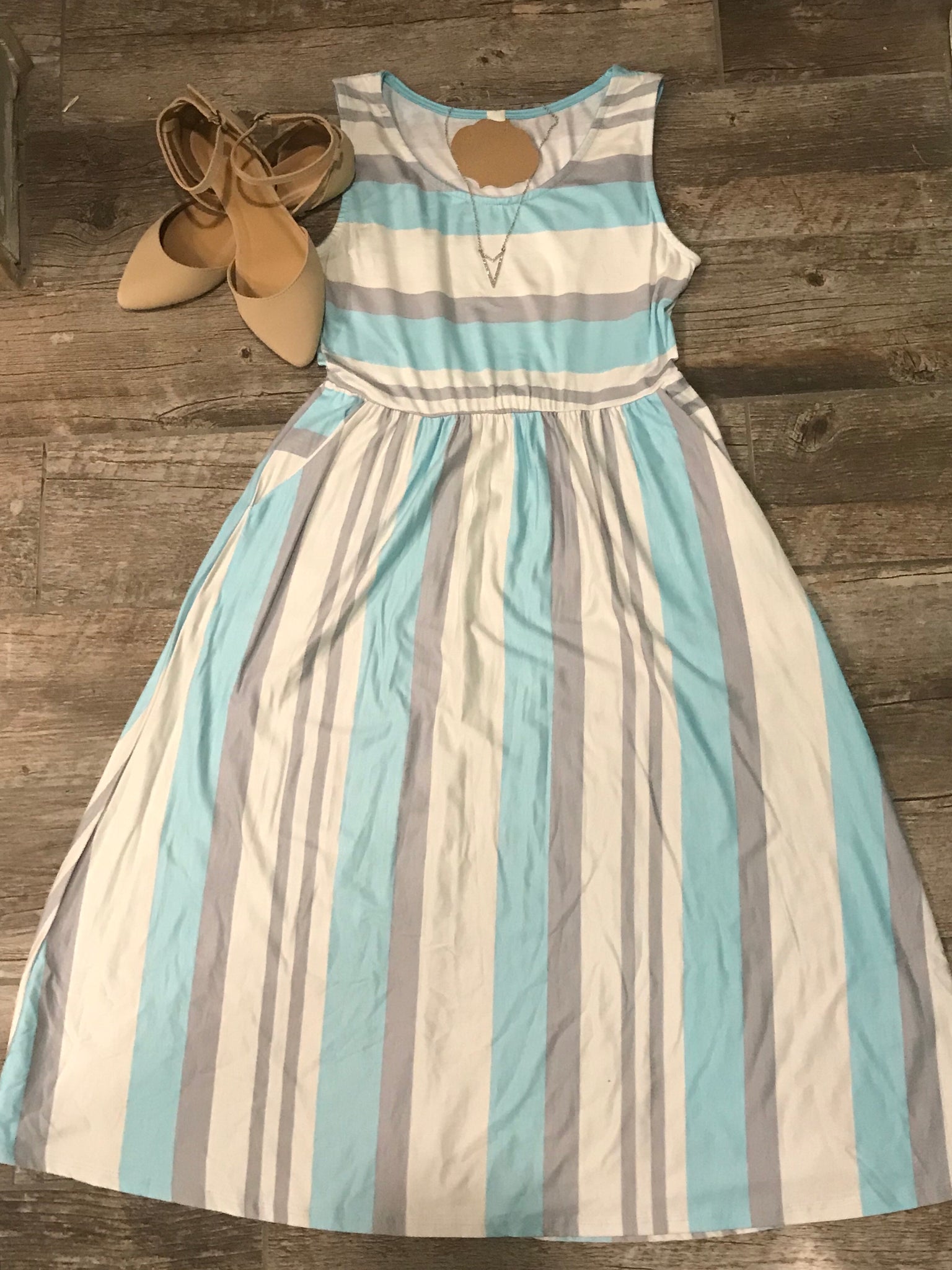Horizontal & Vertical Striped Dress – Just Enough Glam Horizontal & Vertical Striped Dress – Just Enough Glam