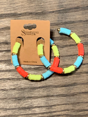 Bonnie Neon Hoop Earrings