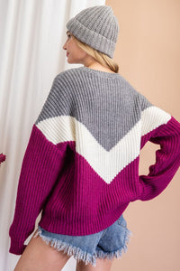 Chevron Block Sweater