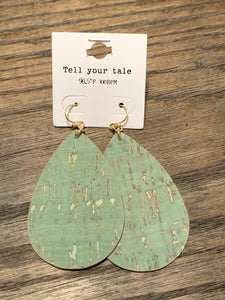 Teardrop Cork Earrings