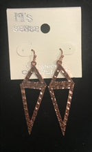 Rose Gold Flipped Triangle Earrings