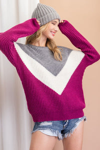 Chevron Block Sweater